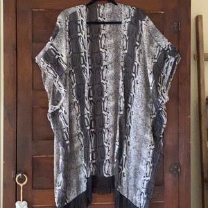 Snake Skin Print Kimono